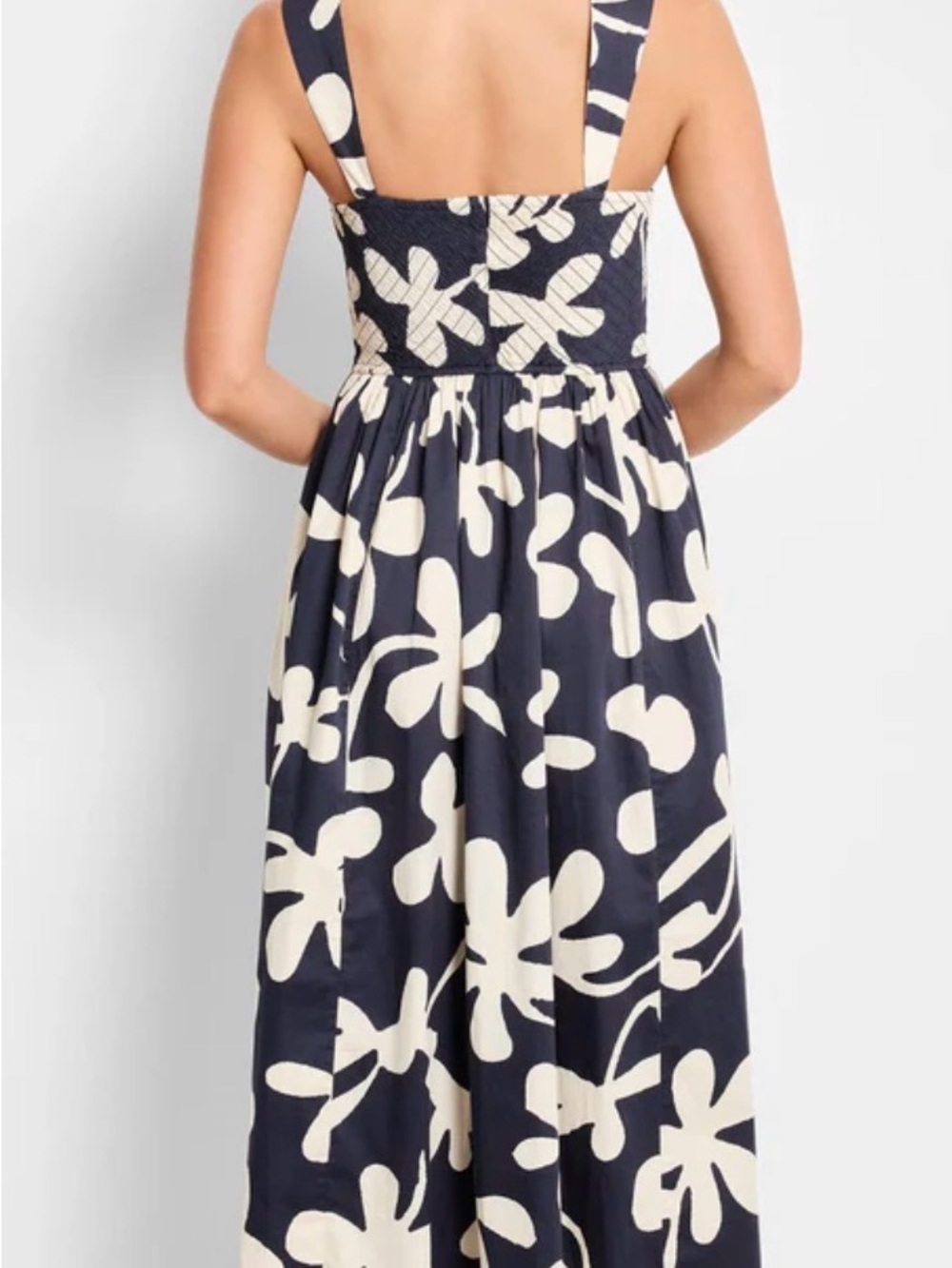 NIC+ZOE Navy and Cream Glowing Flower Sarah Dress - Picture 3 of 11
